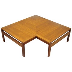 Ole Gjerlov-Knudsen & Torben Lind Moduline France & Son Corner Teak Coffee Table