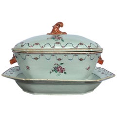 18th Century, Chinese Export Tureen, Cover and Matching Stand