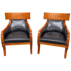 Paar Biedermeier Club Chairs