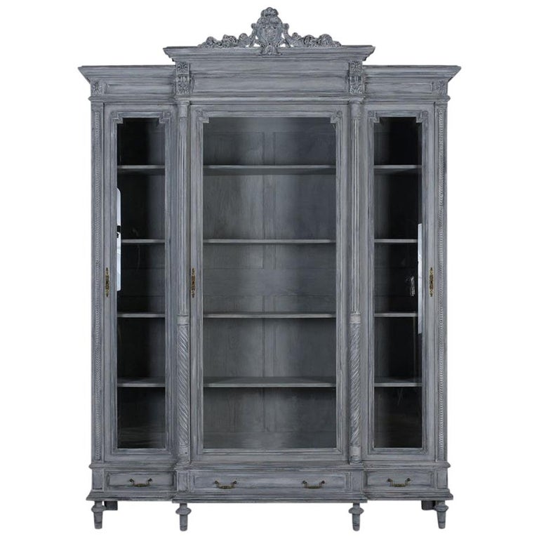 French Louis Xvi Style Painted Bookcase For At 1stdibs