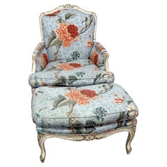 Louis XV Style Bergere and Ottoman