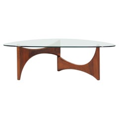 Adrian Pearsall Triangular Glass Top Coffee Table for Craft Associates