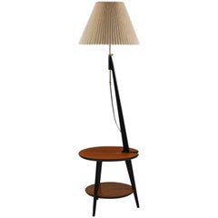 Scandinavian Midcentury Floor Lamp / Lamp Table by ANF Nybro, Sweden