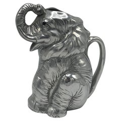 Arthur Court Cast-Aluminum Elephant Pitcher