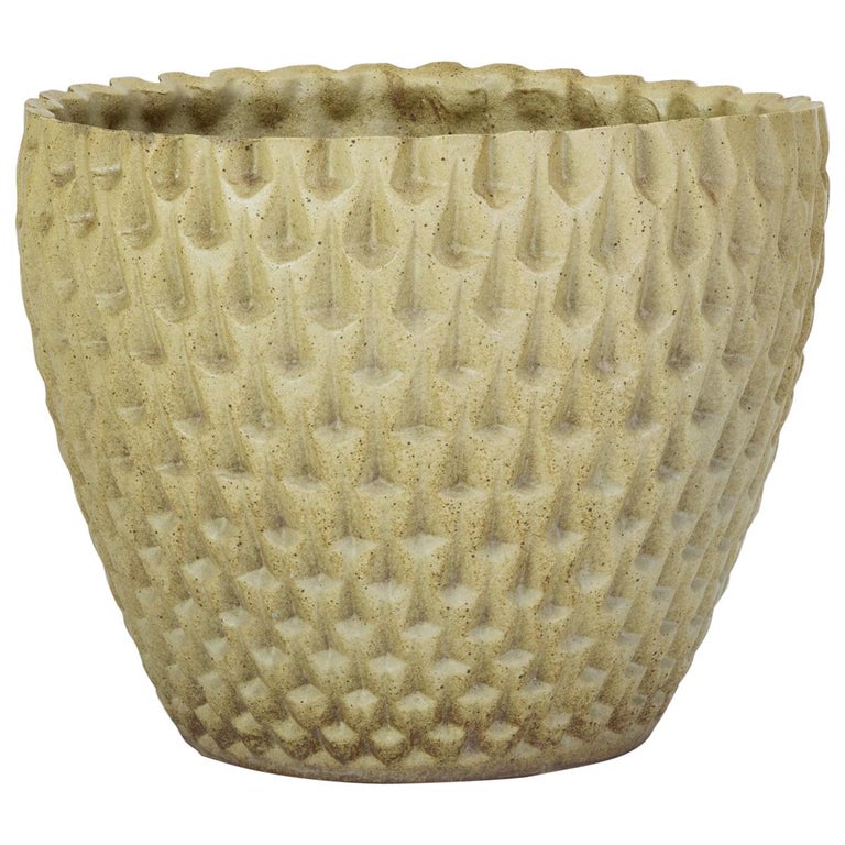 Phoenix1 Planter in Beige Glaze by David Cressey for Architectural Pottery For Sale at 1stdibs