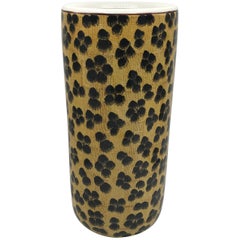 1980s Leopard Motif Umbrella Stand