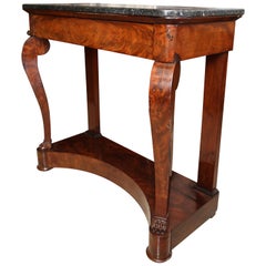 Superb 19th Century Mahogany American Empire Style Console Table