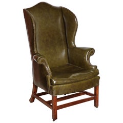 George III Mahogany Wing Chair