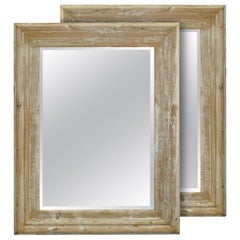 Pair of French Pine and Gesso Mirrors