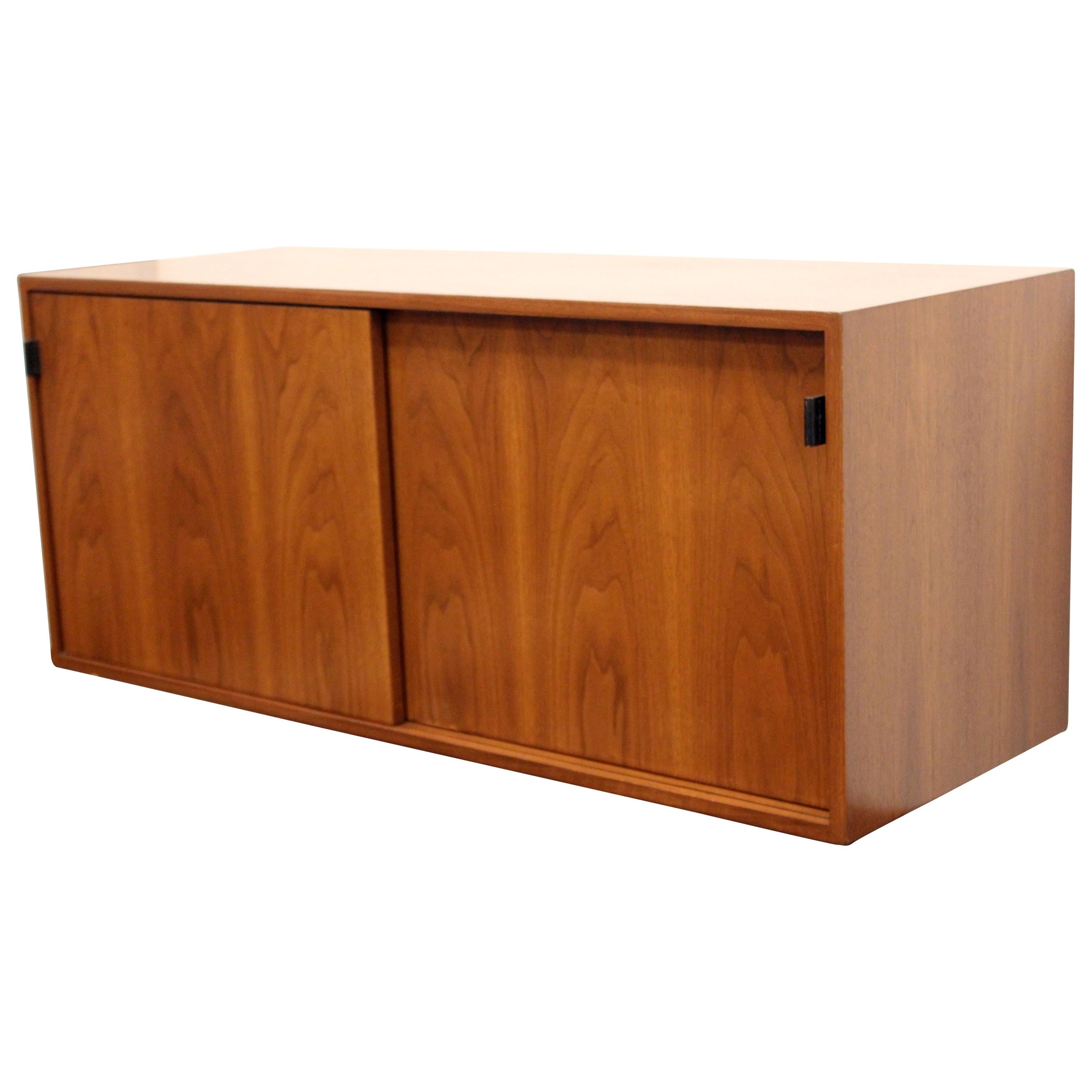 Mid-Century Modern Florence Knoll Floating Hanging Wall Mount Cabinet Credenza