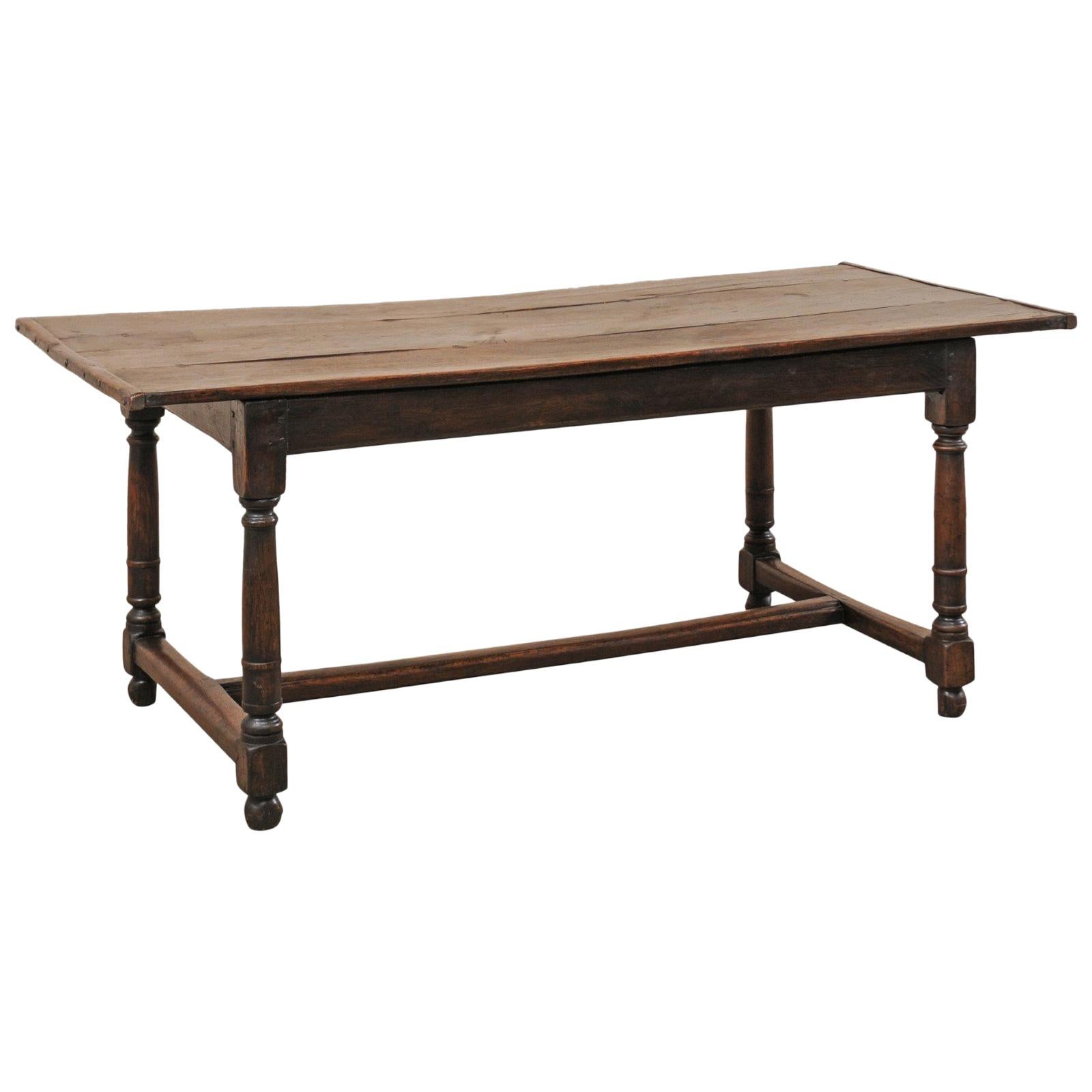 Early 19th Century Walnut Dining Table or Desk from Italy