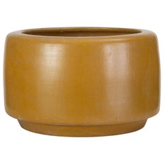 Vintage CP-17 Tire Planter by John Follis for Architectural Pottery in Yellow Glaze