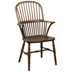 Late 19th Century English Thames Valley Windsor Chair in Ash and Elm