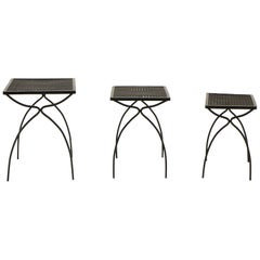 Used Nesting Tables, Set of Three by John Salterini for Outdoor/Patio/ Pool Use