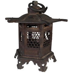 Antique Japanese Lantern in Tole, 19th Century