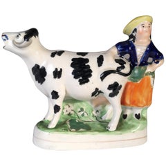 Antique Staffordshire Cow