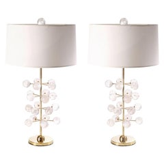 Rock Crystal Orb Tree Lamps