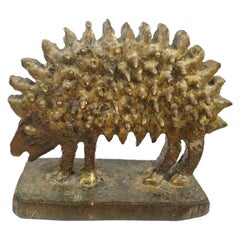 Pal Kepenyes, Hedgehog, Brutalist Iron and Bronze Sculpture