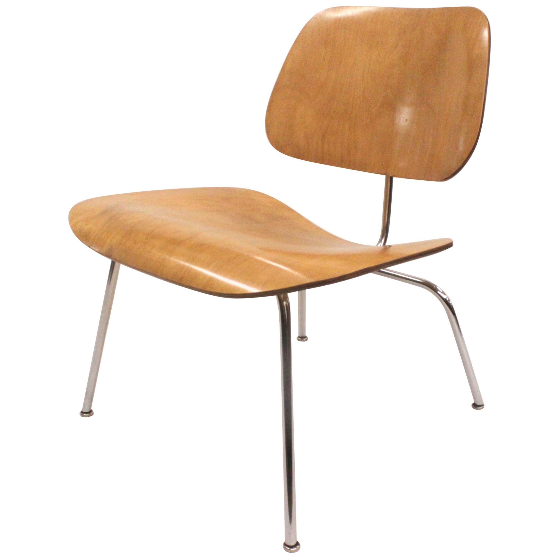 Early 1950s Mid-Century Modern Eames LCM Birch Lounge Chair by Herman Miller