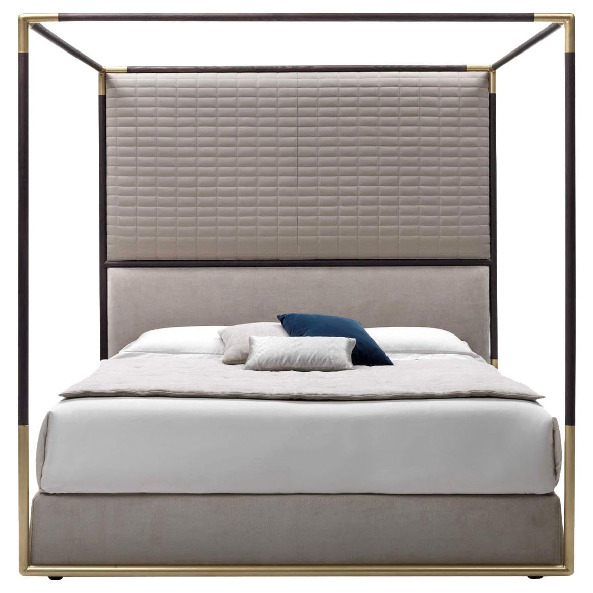 Stardust Four Poster Bed with Gold Frame by Busnelli For Sale