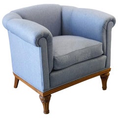 Vintage Upholstered Armchair, Made in the 1940s