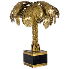 Table Lamp attributed to Maison Baguès , Golden Metal, circa 1970, France