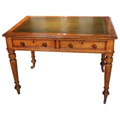 19th Century Victorian Oak Writing Table