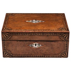 Antique Tunbridge Jewelry Box, 19th Century