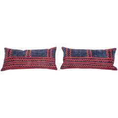 Vintage Pillow Cases Fashioned from a Mid-20th Century, Hmong Hill Tribe Batik Textile