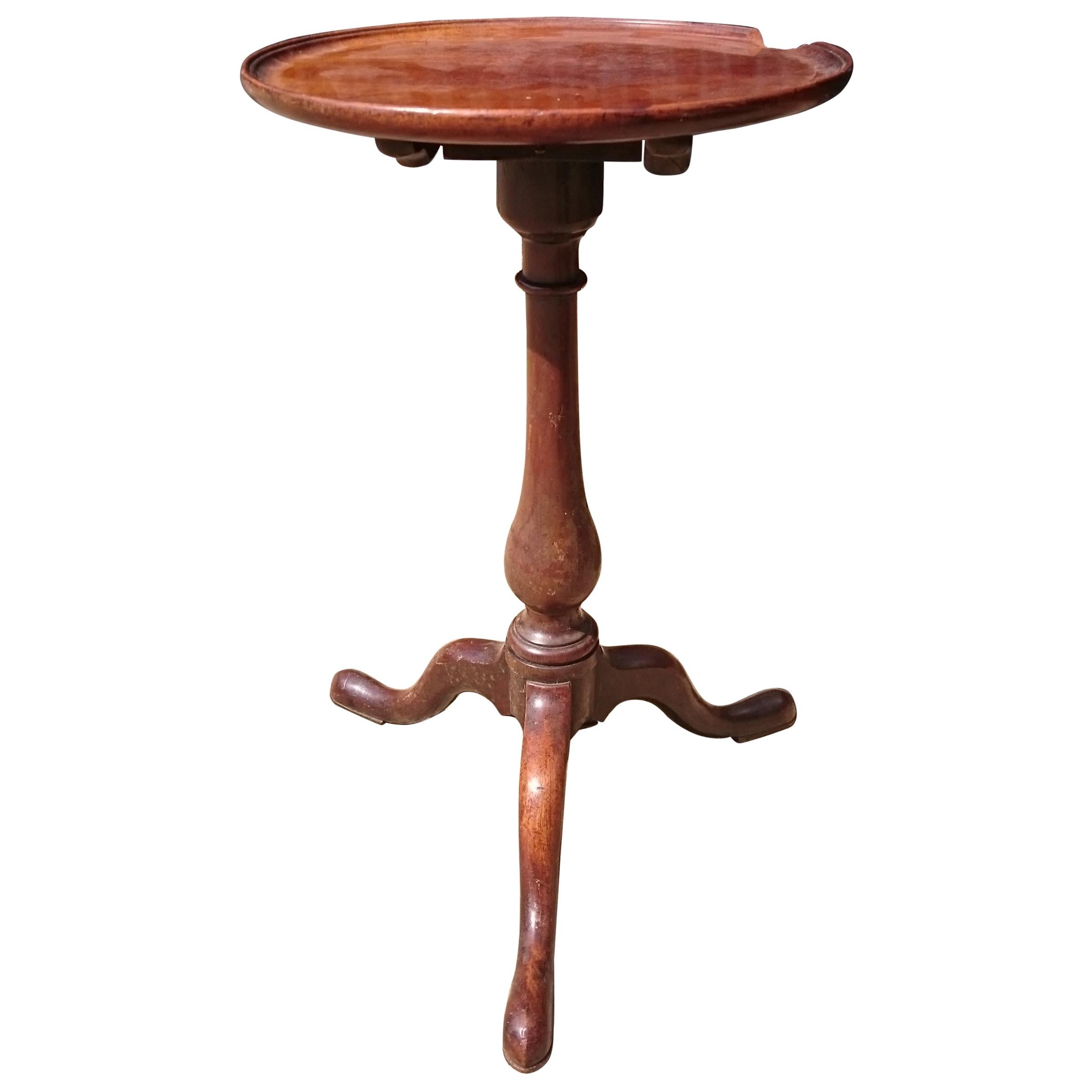 18th Century George III Period Mahogany Antique Wine Table or Tripod Table