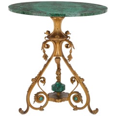 19th Century Russian Malachite and Gilt Bronze Gueridon