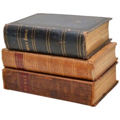 Ensemble de trois très grandes Bibles anciennes 1778, 1813 et 1844