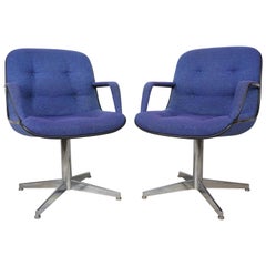 Randall Buck 1970s Design Pair of Armchairs 451 Model by Strafor