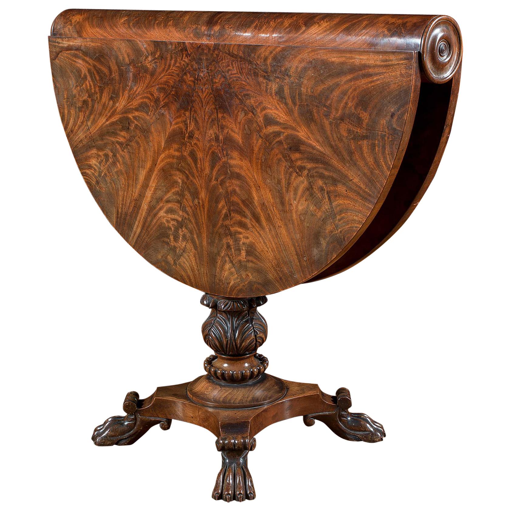 Regency Flame Mahogany Drop-Leaf Occasional Table