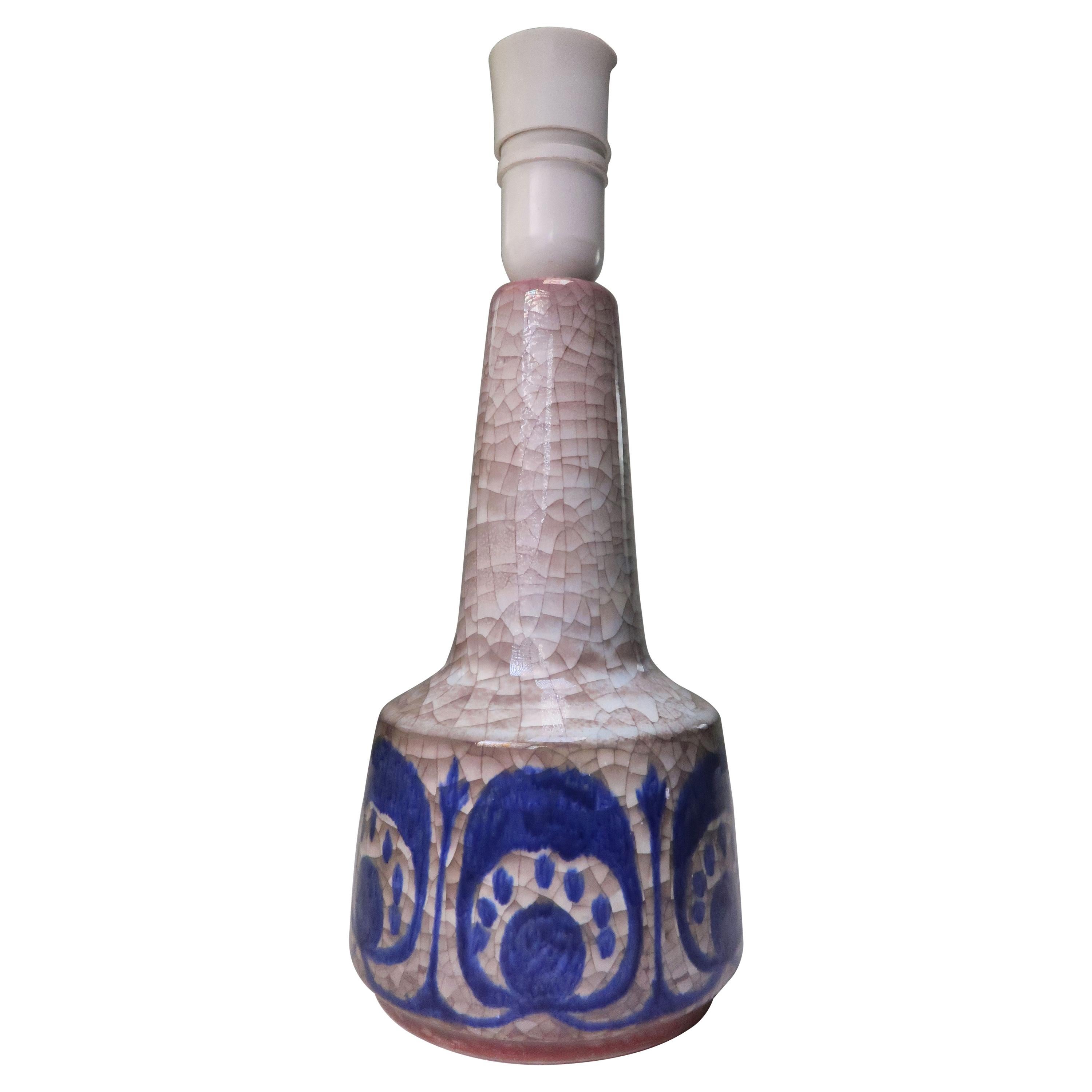 Lampada decorativa Starck & Andersen con smalto crepla blu, anni '60