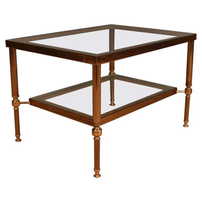 French Brass Lamp Table For Sale