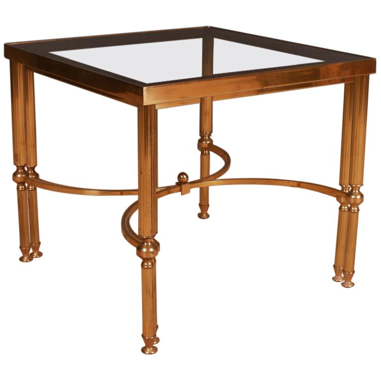 French Brass Lamp Table For Sale