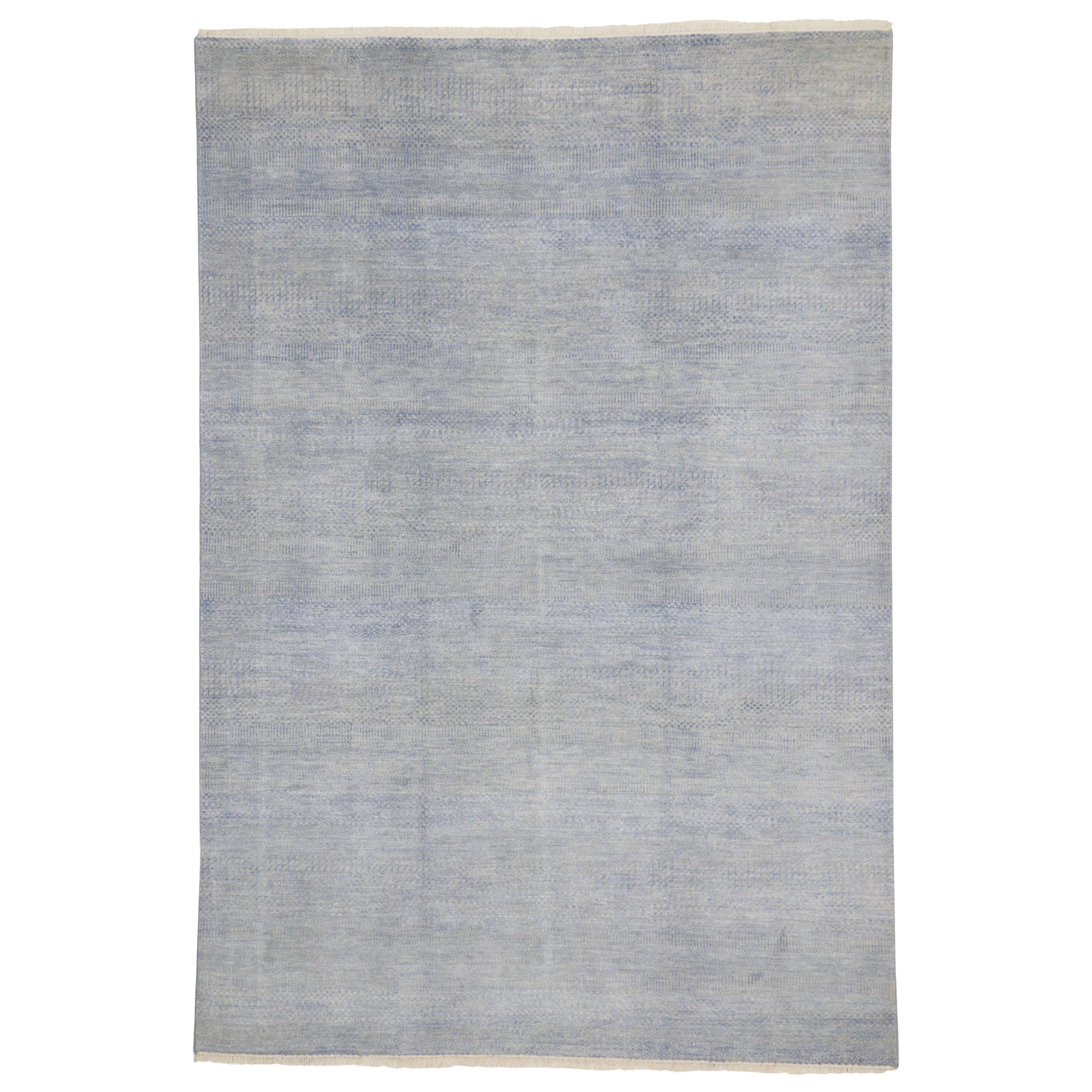 New Contemporary Transitional Area Rug with Minimalist International Style For Sale