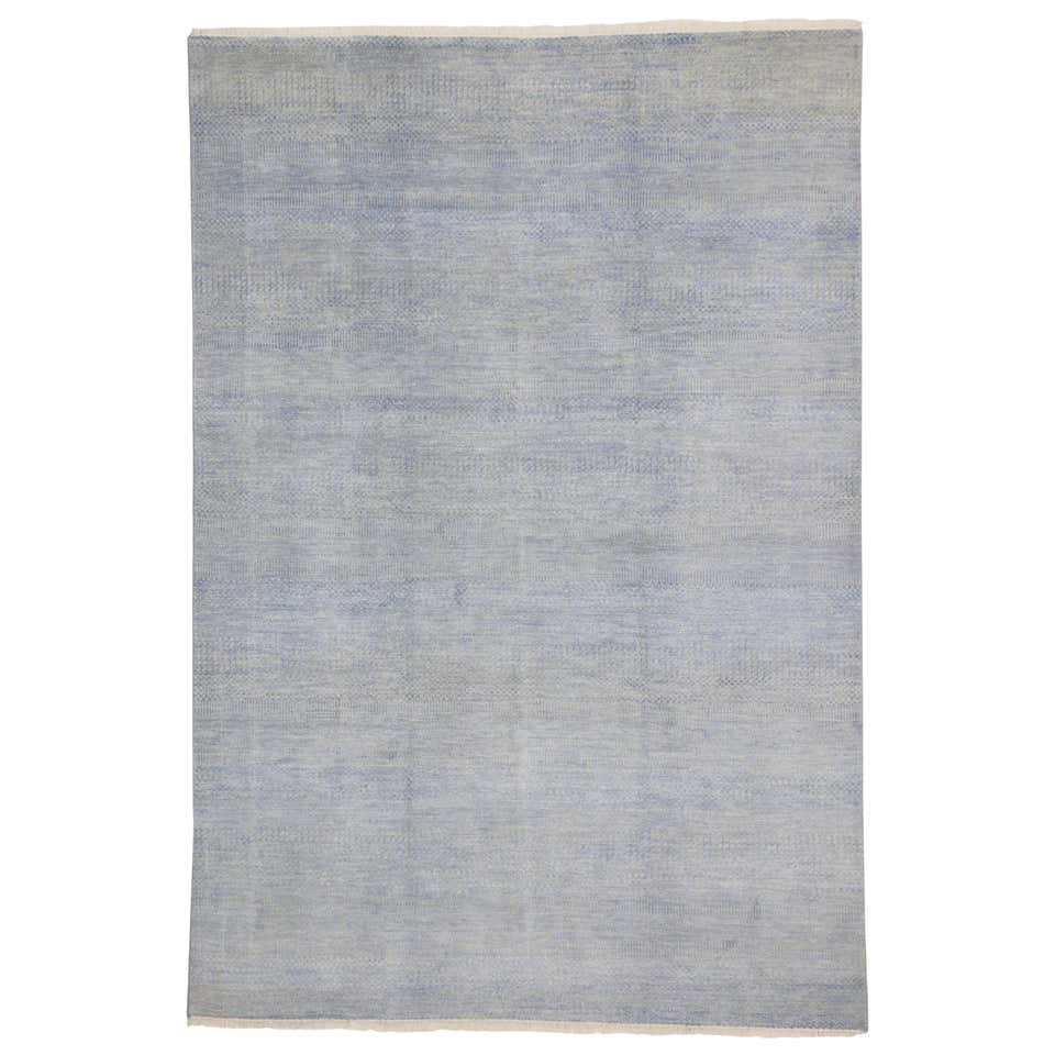 New Modern Transitional Neutral Tan Area Rug with Minimalist ...