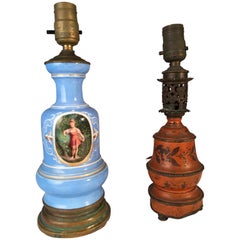 Two French Table Lamps, 19th Century