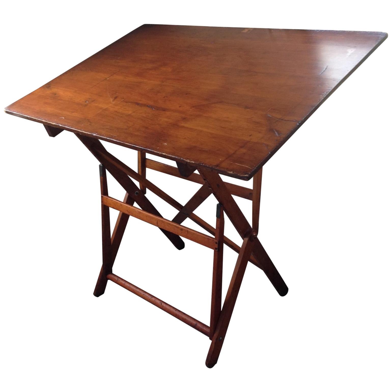 Drafting Table by Keuffel Esser, of Southern Plantation Pine, circa 1900s For Sale