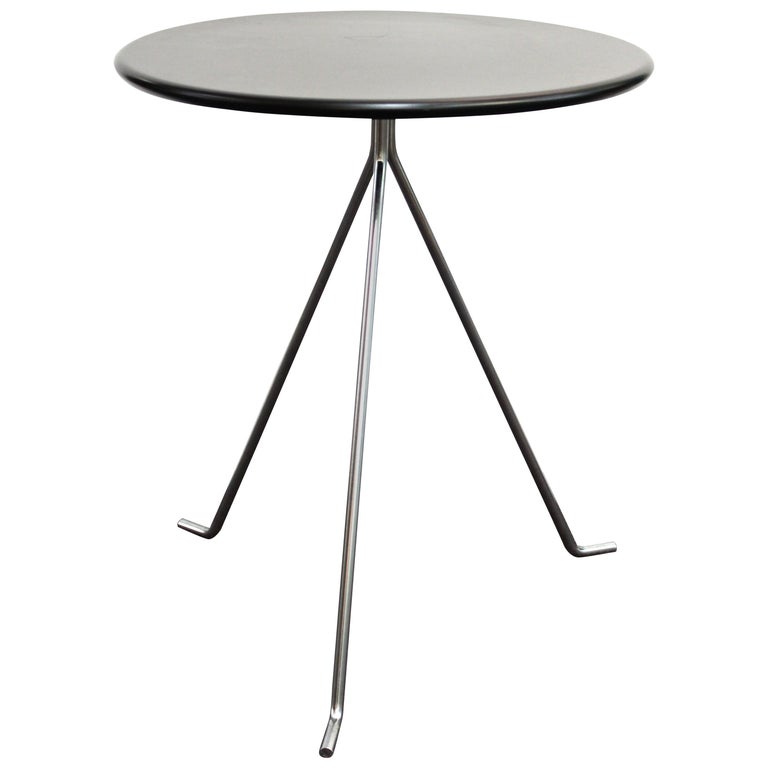 2B Danish Modern Round Metal Side Table at 1stDibs