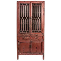 Chinese Lattice Door Cabinet