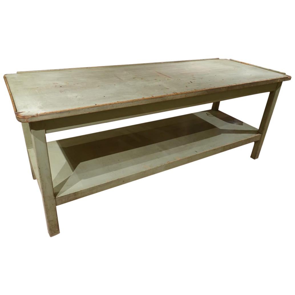 Gorgeous Mint Green Vintage French Long Planting Table