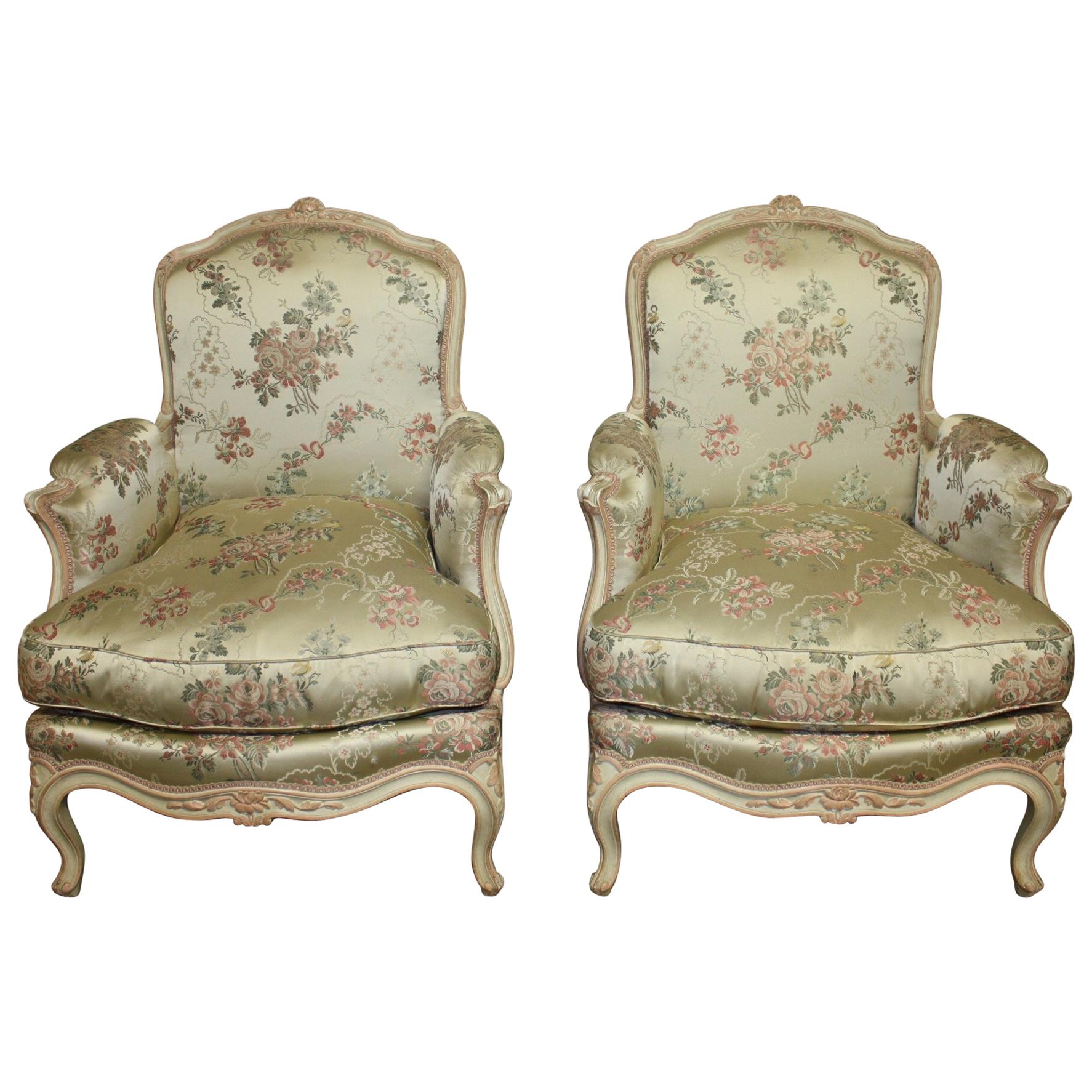 Louis XV Style French Club Chairs