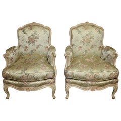 Vintage Louis XV Style French Club Chairs