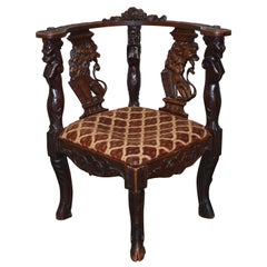 Charmante chaise d'angle française du 19ème siècle