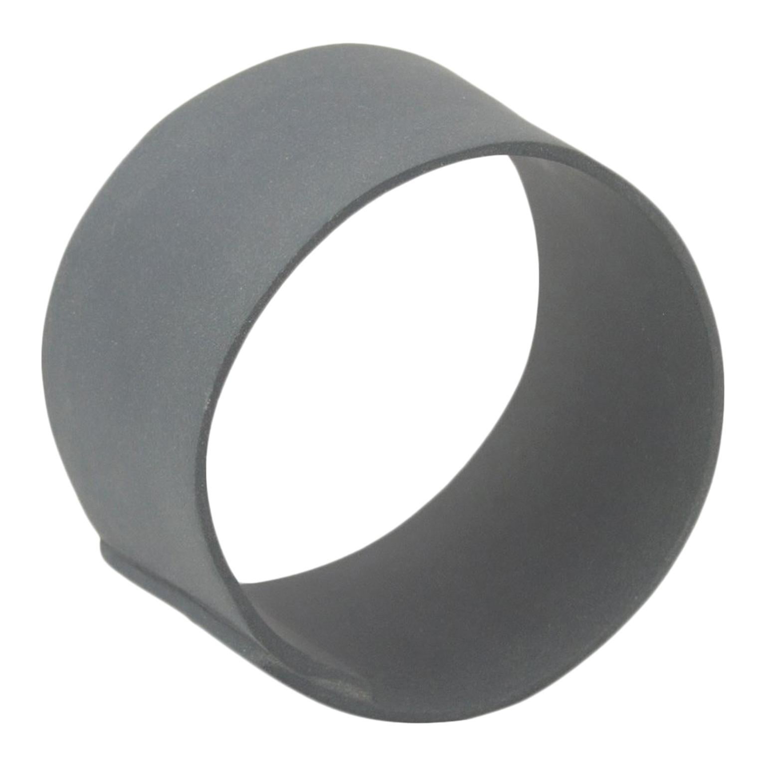 Handmade Contemporary Decorative Object Dark Grey Porcelain Ring For Sale
