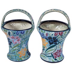 Early 20th Century Amphora Campina Basket Vase