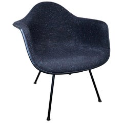 Vintage Herman Miller Eames DAX Armchair in Elephant Grey with "Starry Night" Girard
